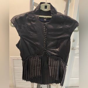 Unique Black Silk Blouse